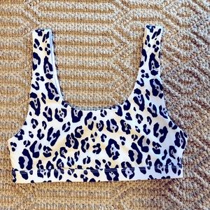 Fabletics Lola Low Impact Sports Bra - Snow Leopard